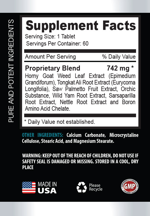 Testosterone Activator – Increase Energy, Libido, Mood and Recovery (1 Bottle)