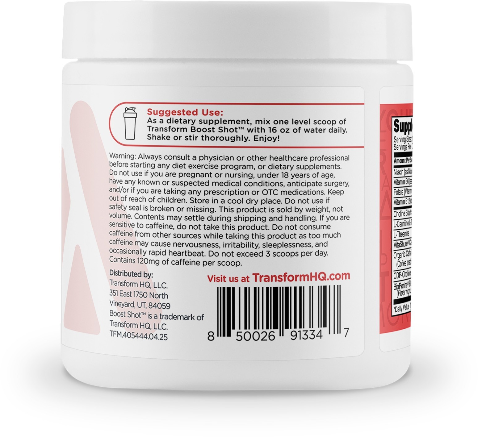 TransformHQ Everyday Boost Shot 28 Servings (Fruit Punch) – Non-GMO, Gluten-Free