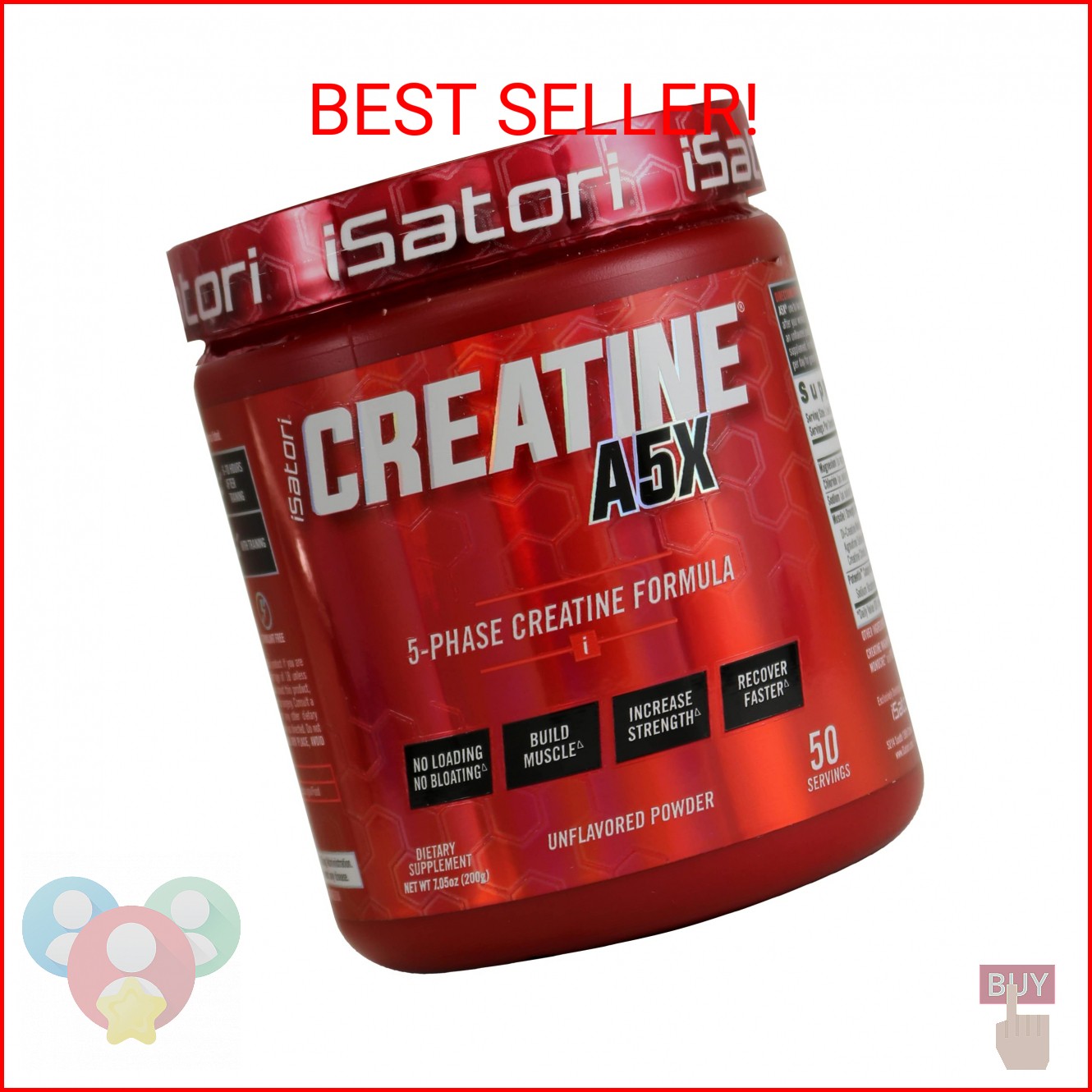 iSatori Creatine A5X with Creatine Monohydrate & Betaine Anhydrous for Muscle Gr
