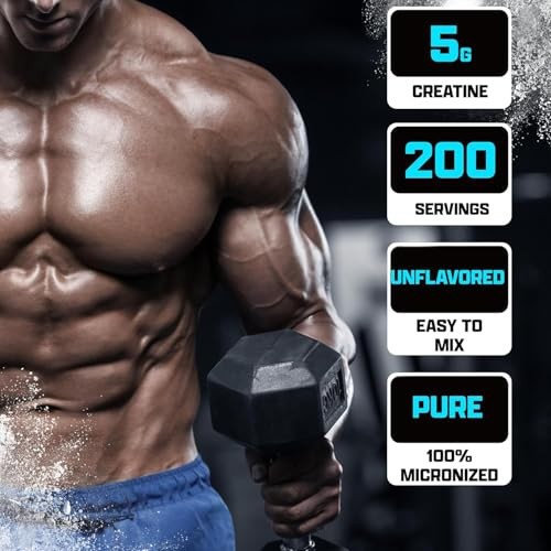 Micronized Creatine Monohydrate Powder 1kg 200 Servings 5g Muscle