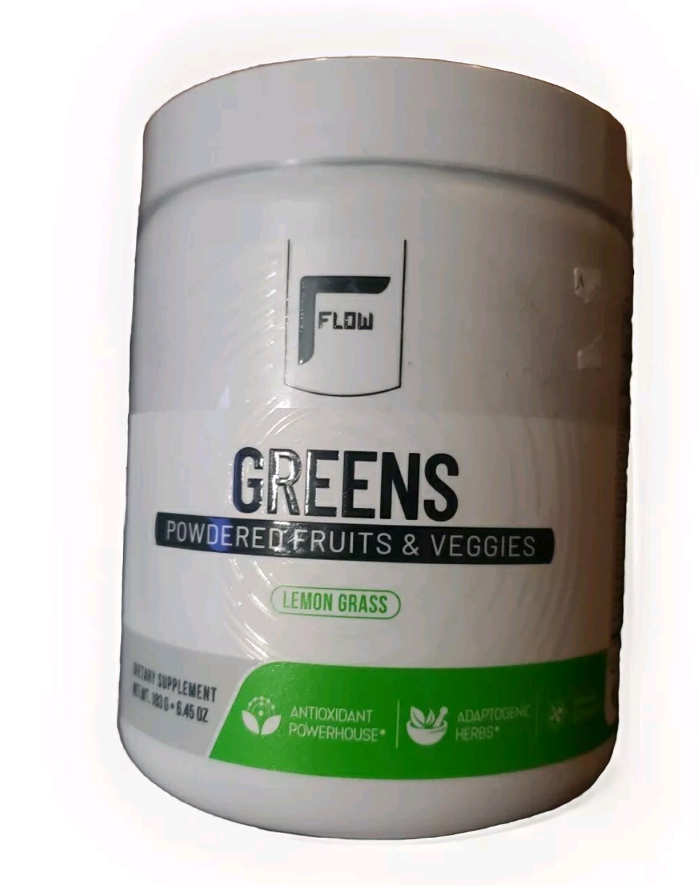 Flow GREENS Fruits & Vegg 7 oz Size (30 Serv) Lemon Grass Flavor BEST BY 08/24