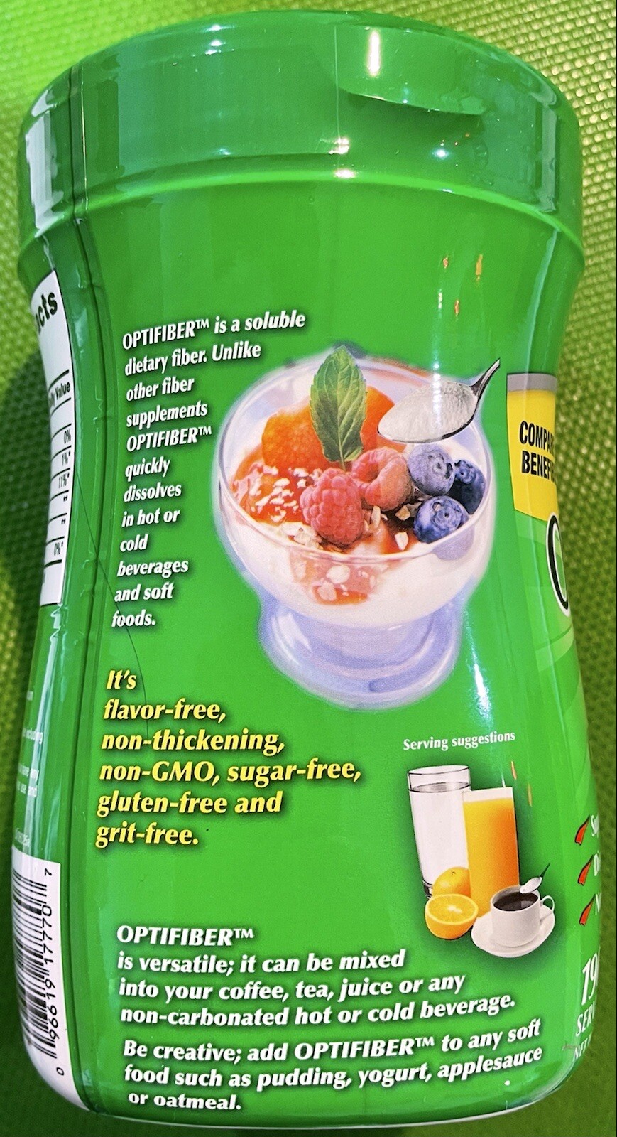 Kirkland OPTIFIBER Prebiotic Fiber Supplement Flavor.Sugar.Gluten.Free. 26.8 oz.