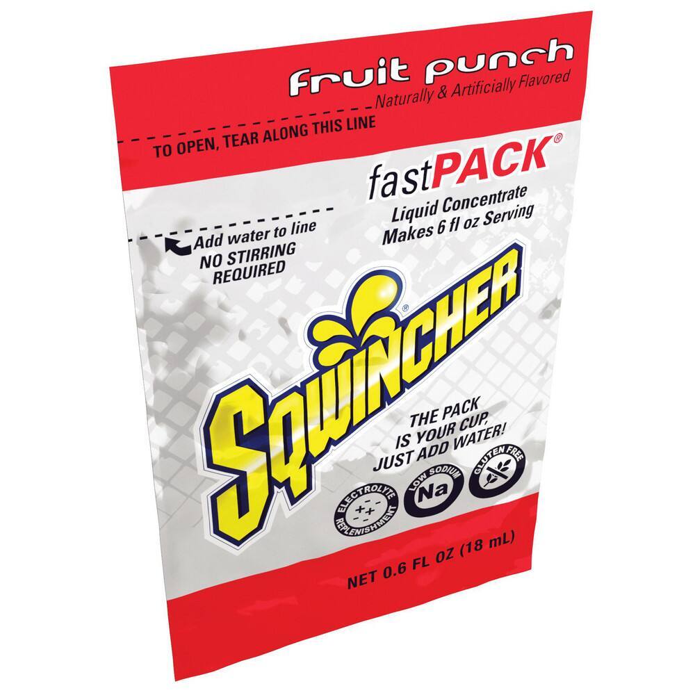 50 Count Sqwincher FastPack FruitPunch Activity Drink Liquid Concentrate Packets