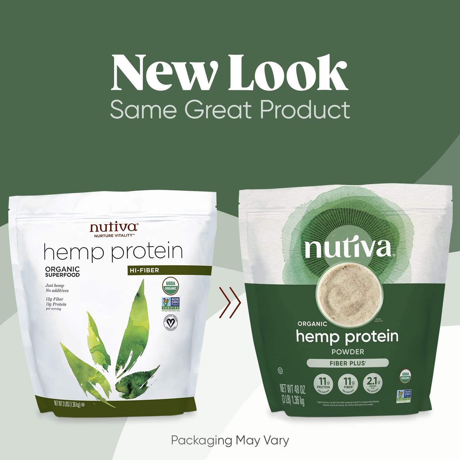 Nutiva Usda Organic Cold-Pressed Hemp Seed Plant Protein Power 3 Pound Fiber