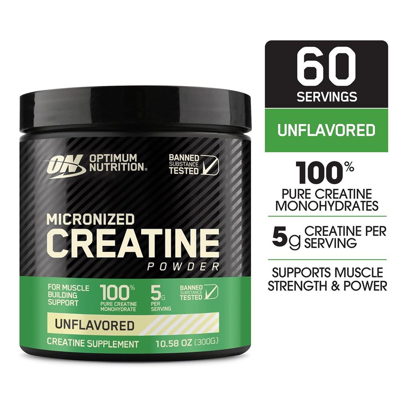 Optimum Nutrition Micronized Creatine Powder Unflavored 60 Servings – 3 Pack
