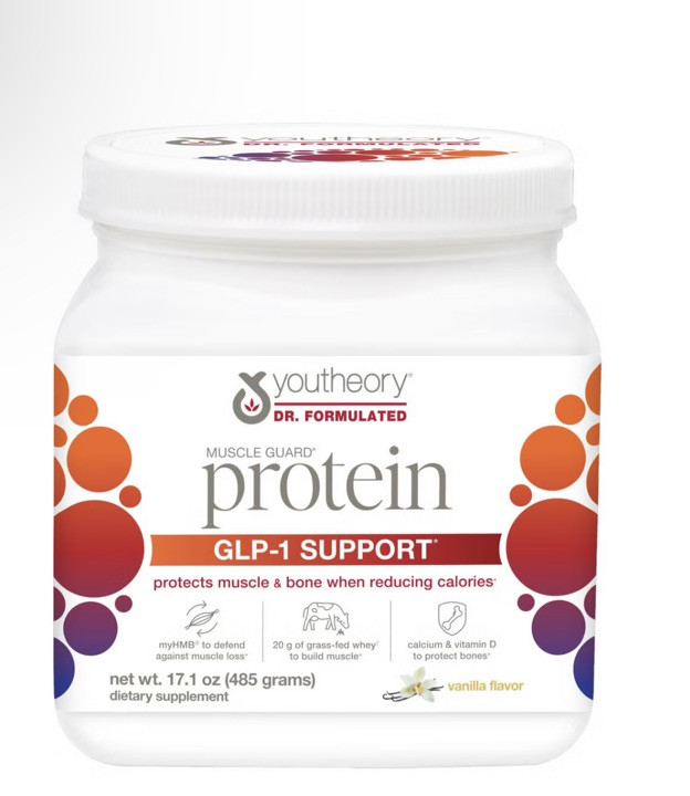Youtheory Protein Vanilla Flavor 17.1oz EXP 10/2026