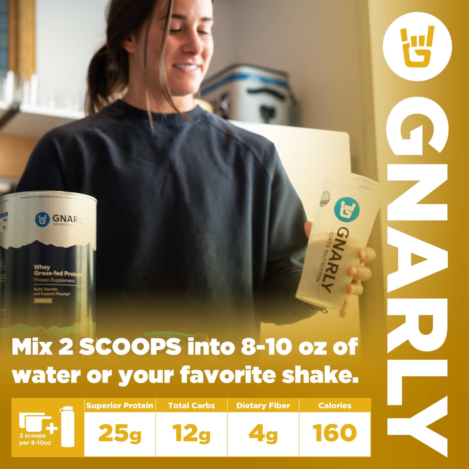 Gnarly Nutrition Chocolate Protein Powder – NSF Sport Certified – 25g Protein…