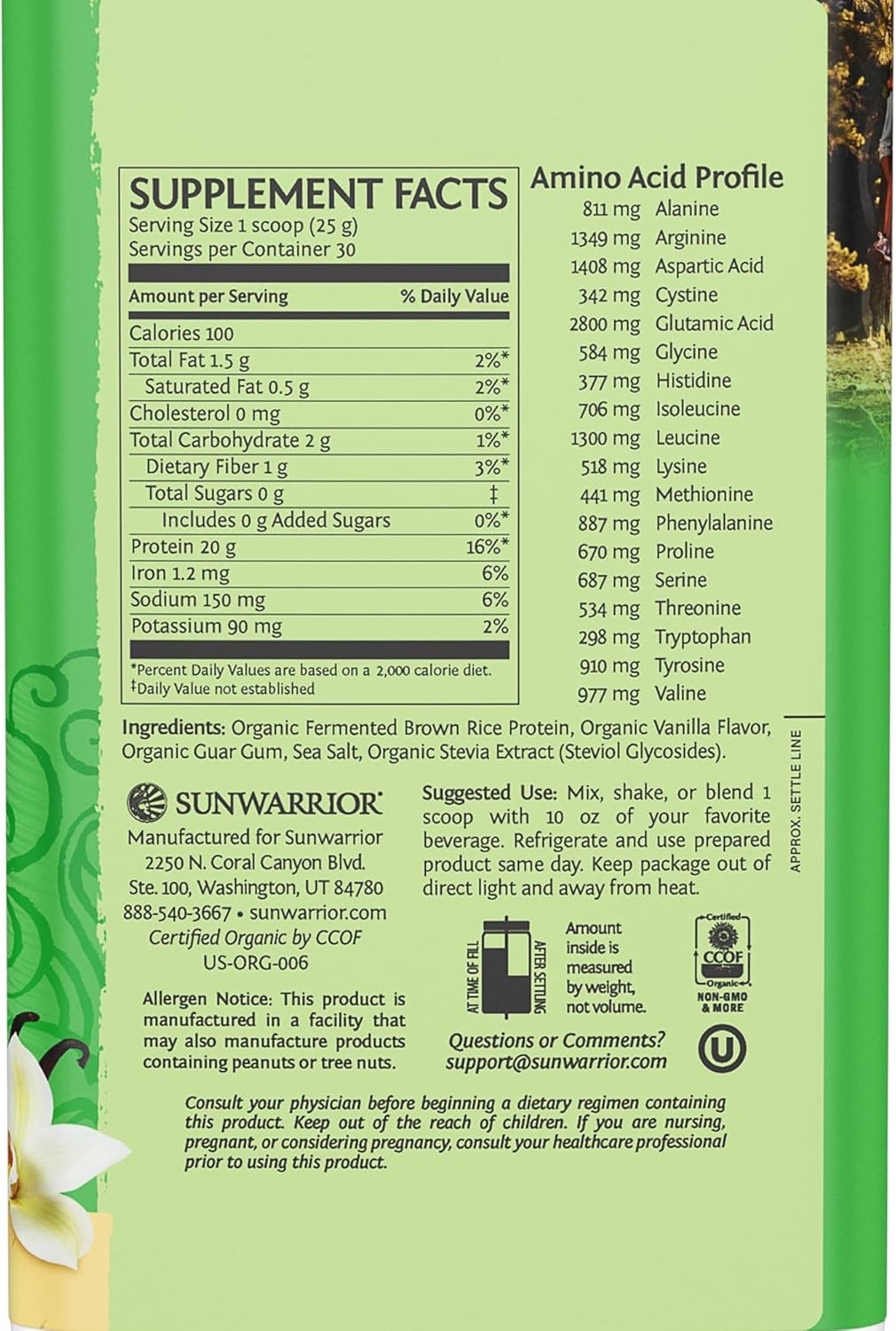 Sunwarrior – Protein Classic – Vanilla (750g)