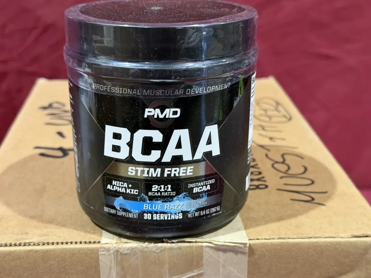 PMD BCAA Stim Free Amino Acids for Performance & Recovery – Blue Razz (30 Serve)
