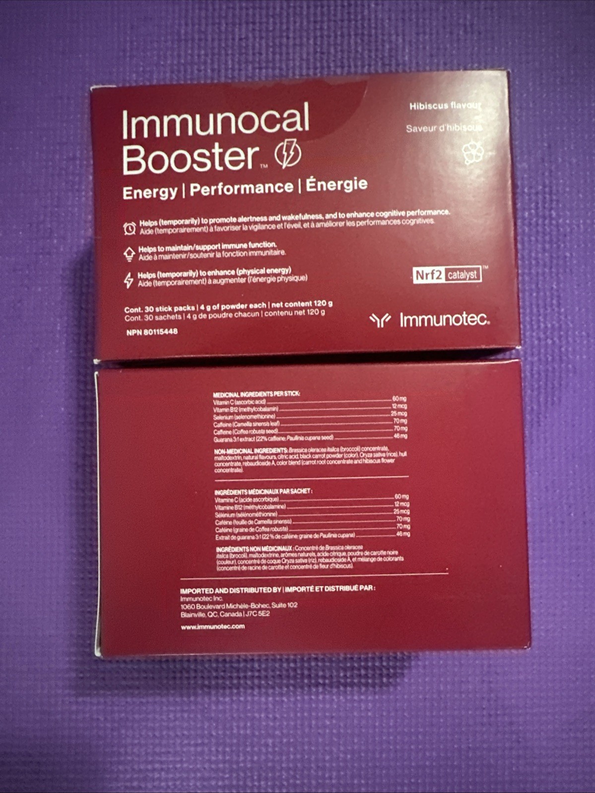 Immunocal Booster Energy (2 Packs) – New – Free Shipping – Exp 10/2027 HIBISCUS