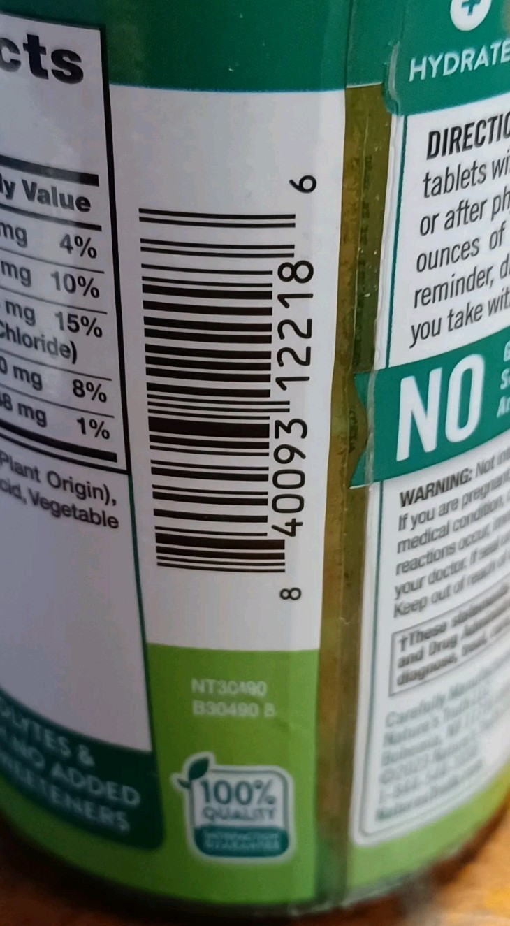 Nature’s Truth Electrolyte Hydration Tablets 90 Count Sugar Free Unflavored 2/27