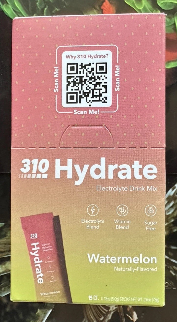2x Boxes Watermelon 310 Nutrition Hydrate Electrolyte 283% B12 +B6+B5+B3 +111% C