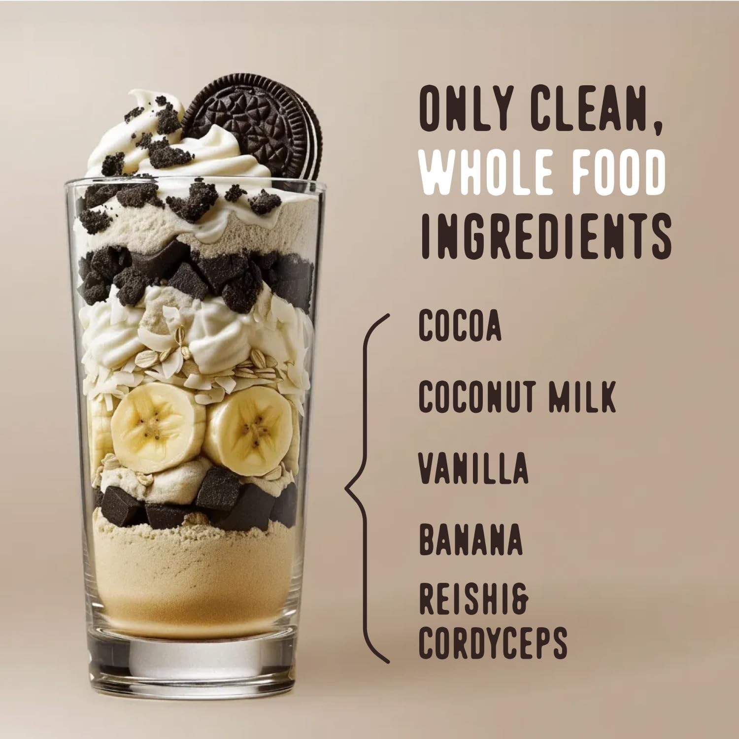 FlavCity All in One Protein Shake Powder Cookies & Cream 20 Servings Grass Fed