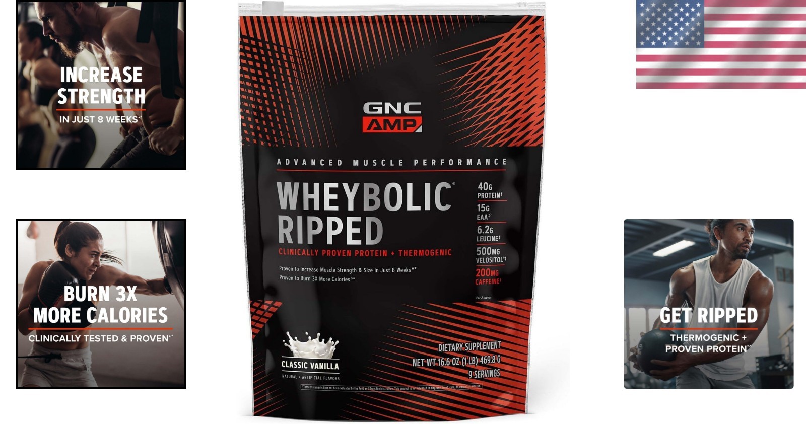 Gluten-Free AMP Wheybolic Ripped – 9 Servings, Supports Health & Muscle Strength