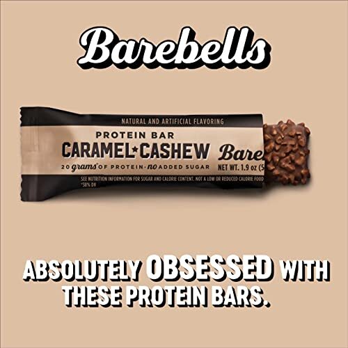 Barebells Protein Bars Caramel Cashew – 12 Count, 1.9oz Bars – Protein Snacks…