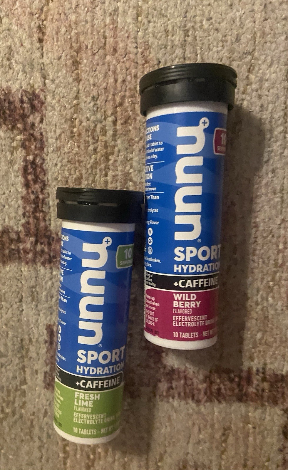 Nuun Energy Electrolyte Drink Tablets Berry Blast & Fresh Lime Hydration Boost