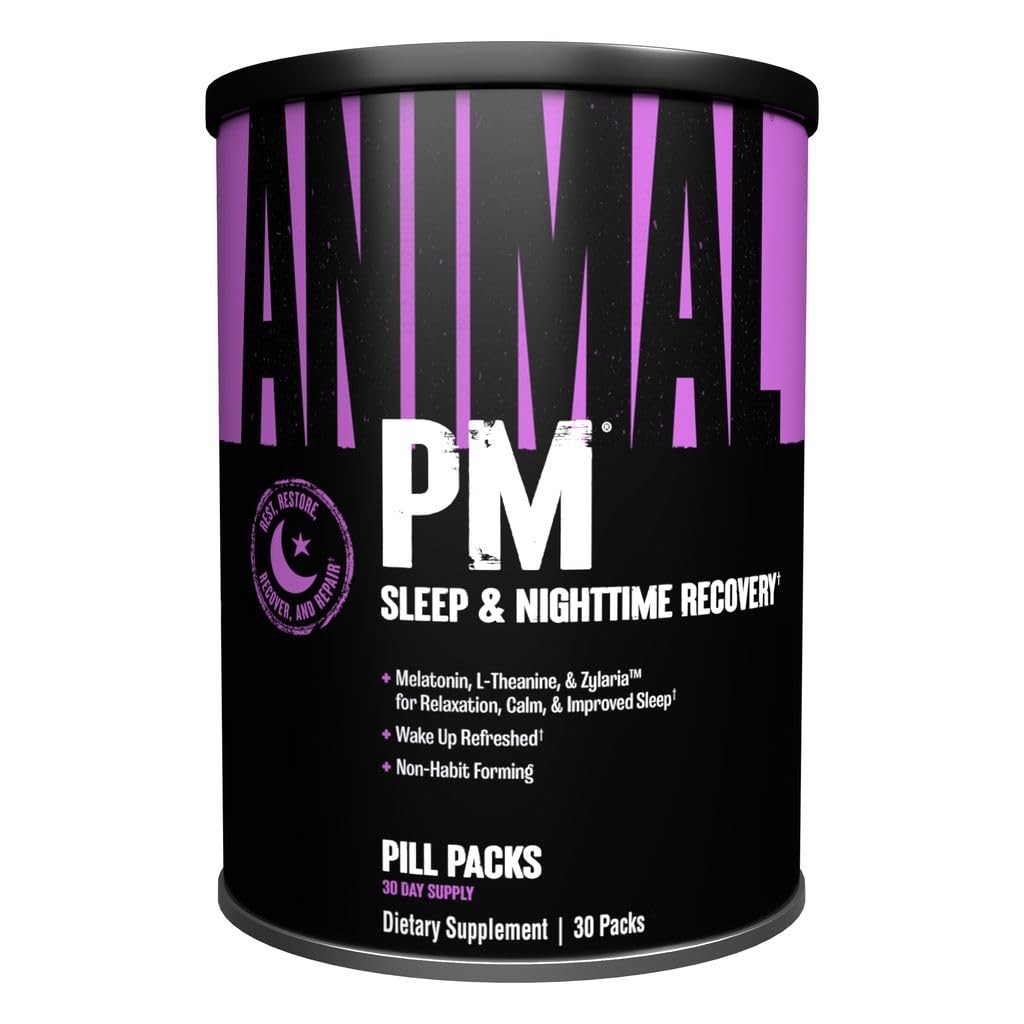 Animal PM – Sleep Aid for Adults Non-Habit 1 Count (Pack of 30), Multicolor