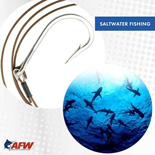 American Fishing Wire 49-Strand Cable Bare 7×7 Stainless Steel Leader Wire, Camo