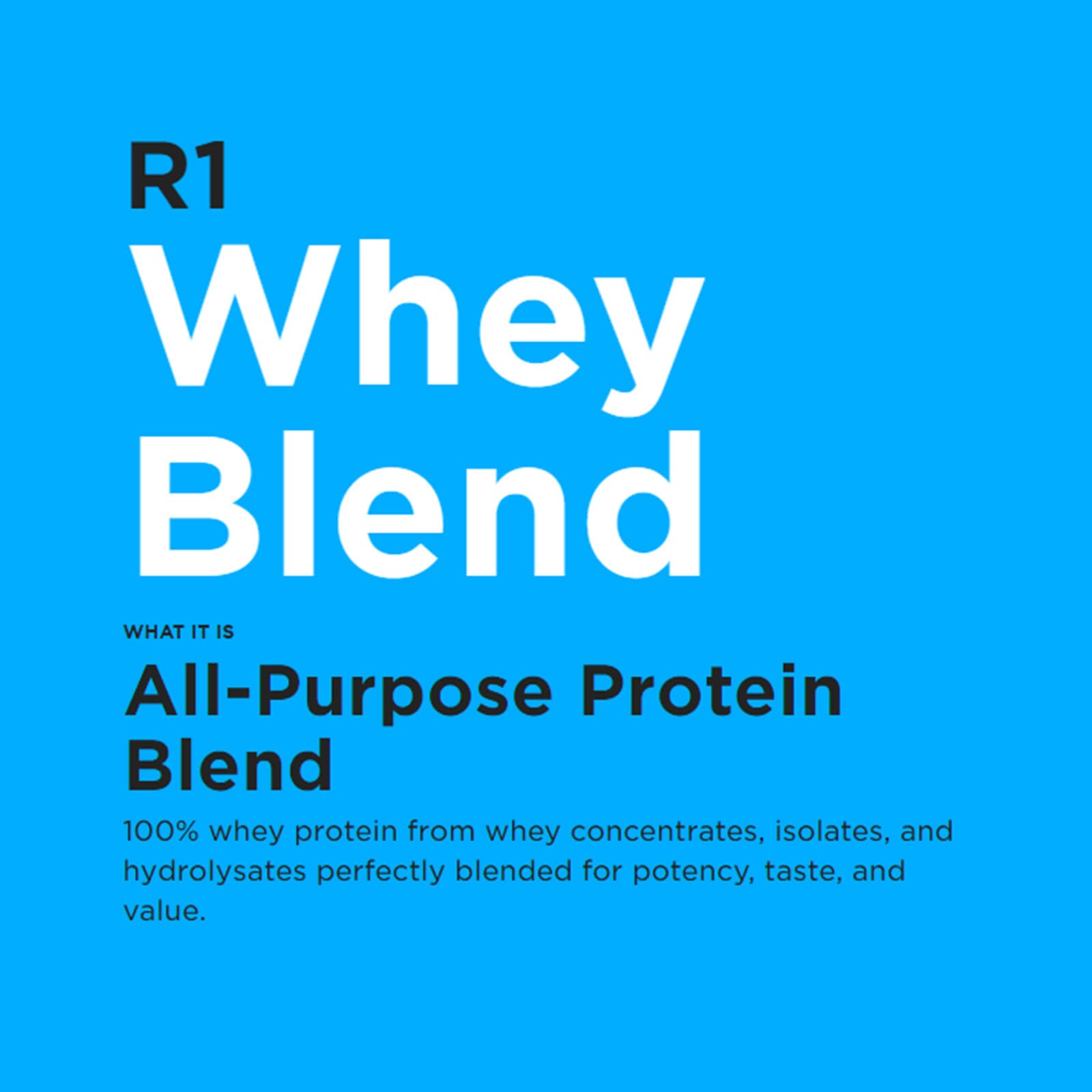 RULE 1 Whey Blend 66 serv Chocolate Peanut Butter 100% Whey Protein Blend 5.02lb