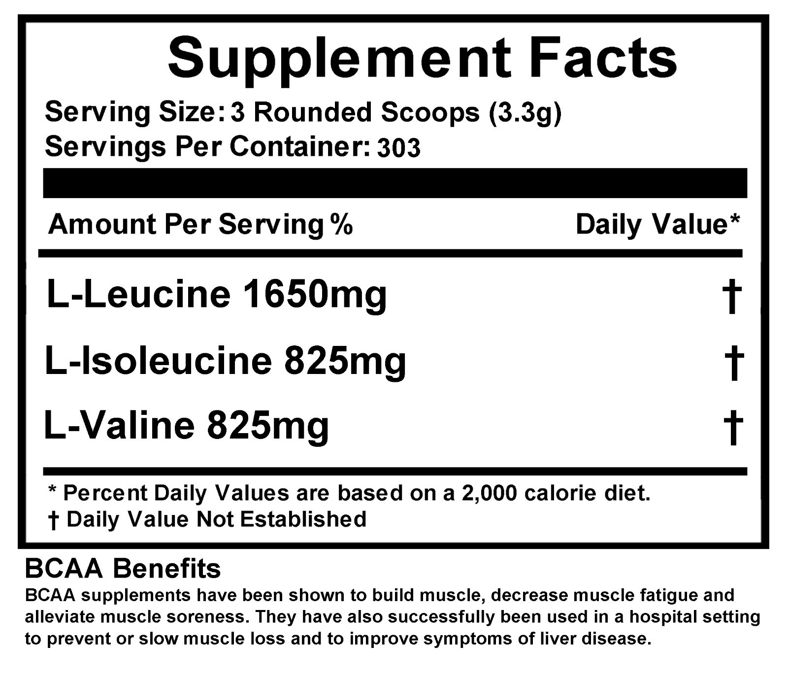 BCAA FREE FORM – 1000g 100% PURE KOSHER POWDER