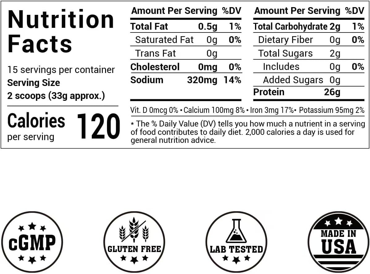 1.1 Lb Organic Pea Protein Powder – Unflavored Protein Powder Mixed in Shake US