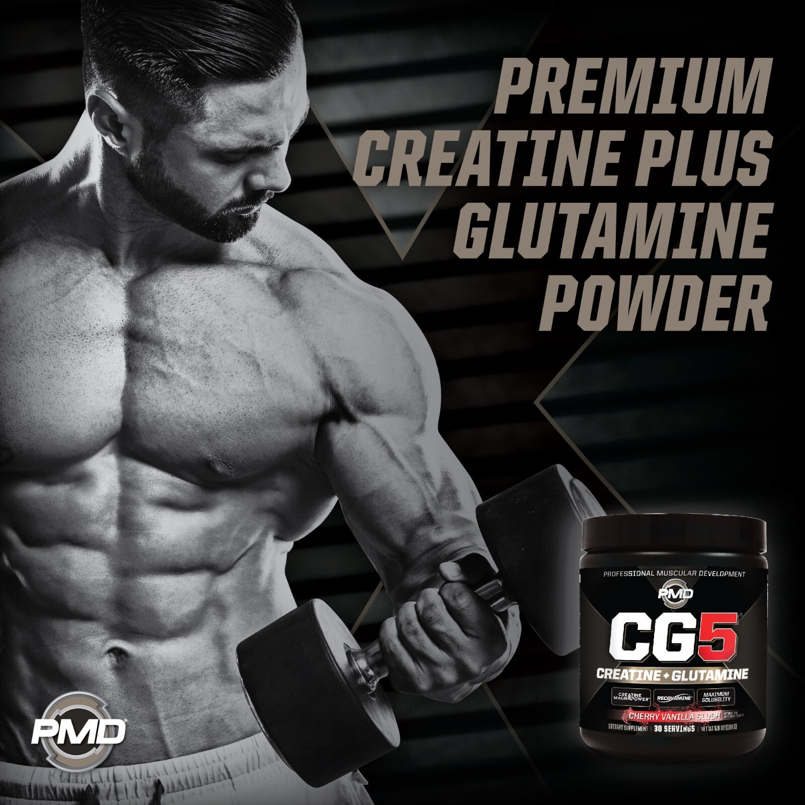 CG5 – Creatine/Glutamine Powder – Strength, Power & Recovery-Cherry Van 30 serve