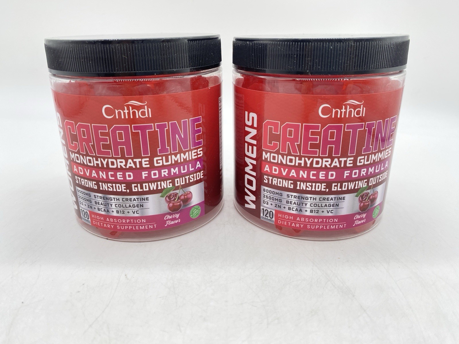 Cnthdi Creatine Monohydrate Gummies Cherry 6000mg 2pk. – 120 Ct Each