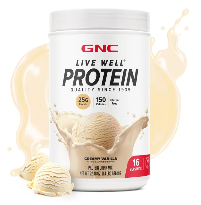 GNC Whey Protein Powder, Creamy Vanilla, 16 Servings
