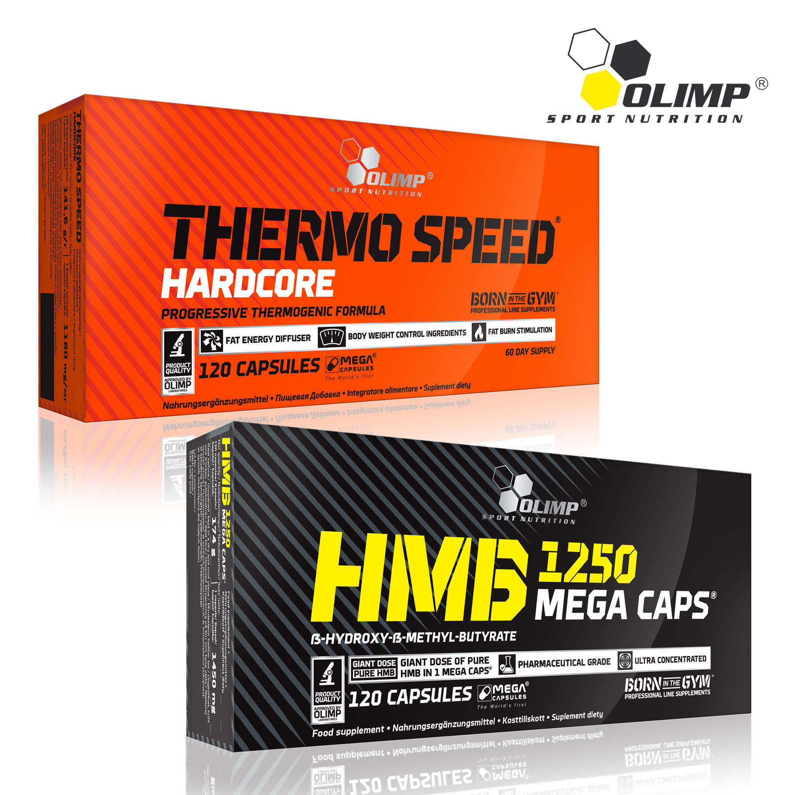 Thermo Speed Hardcore + HMB 60-180 Caps. Thermogenic Fat Burner Anticatabolic