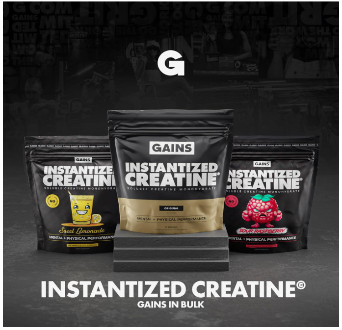 Gains in Bulk Instantized Creatine Monohydrate, Unflavored, 30 Servings