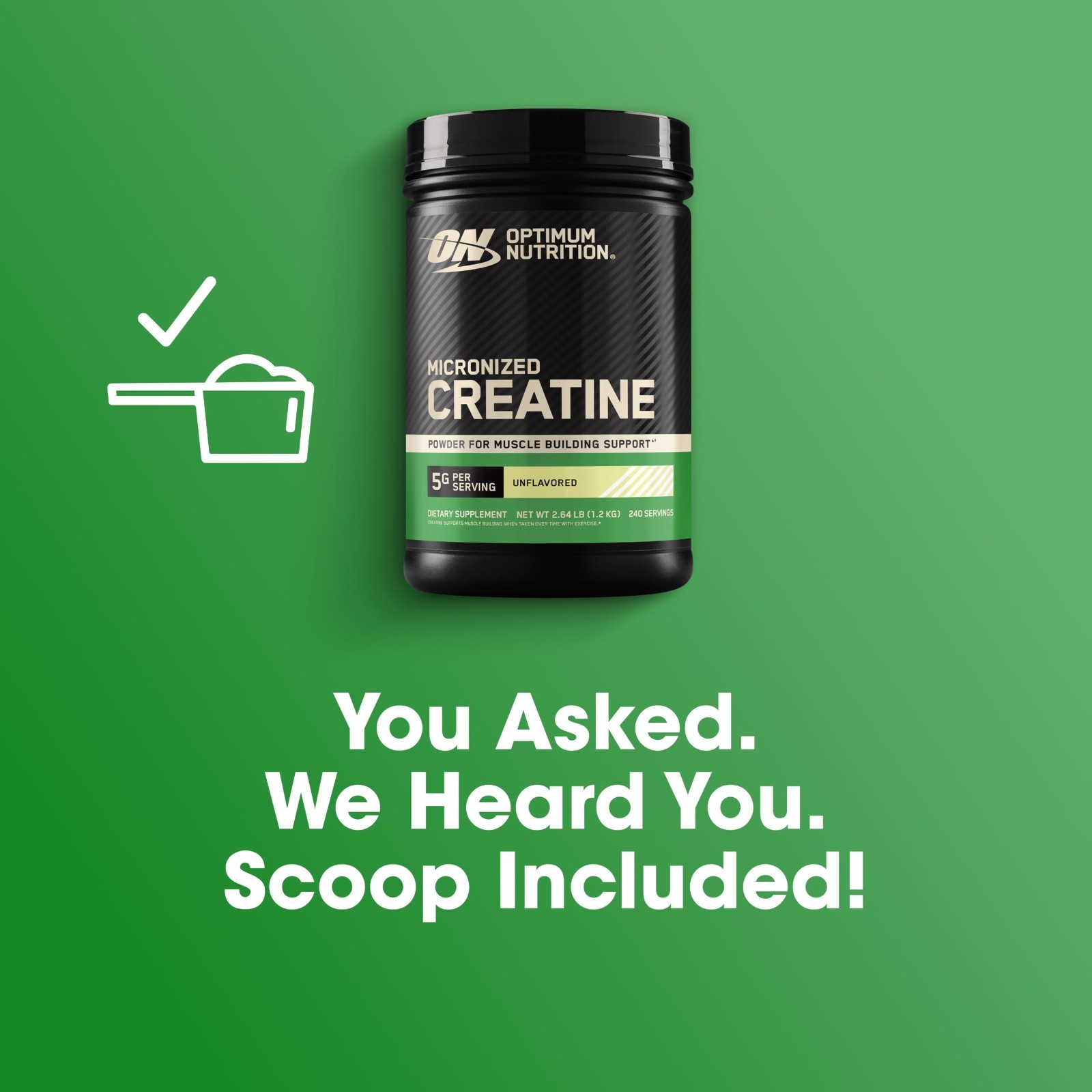Micronized Creatine Monohydrate Powder – 5g Per Serving, Supports Strength & Rec