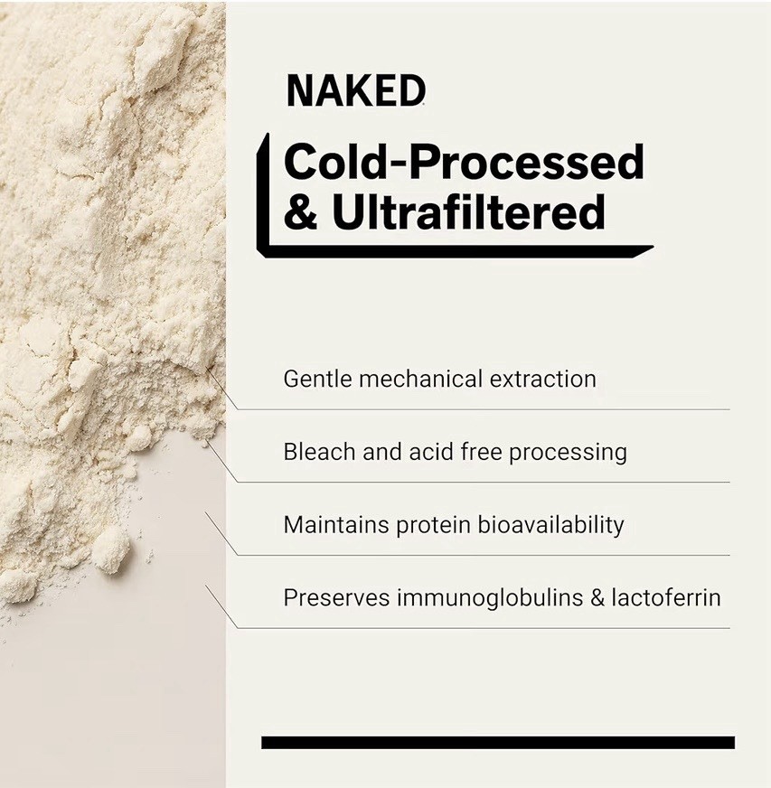 NAKED Grass-Fed Whey Protein Concentrate Powder, NSF Certified Non-GMO 2 lb