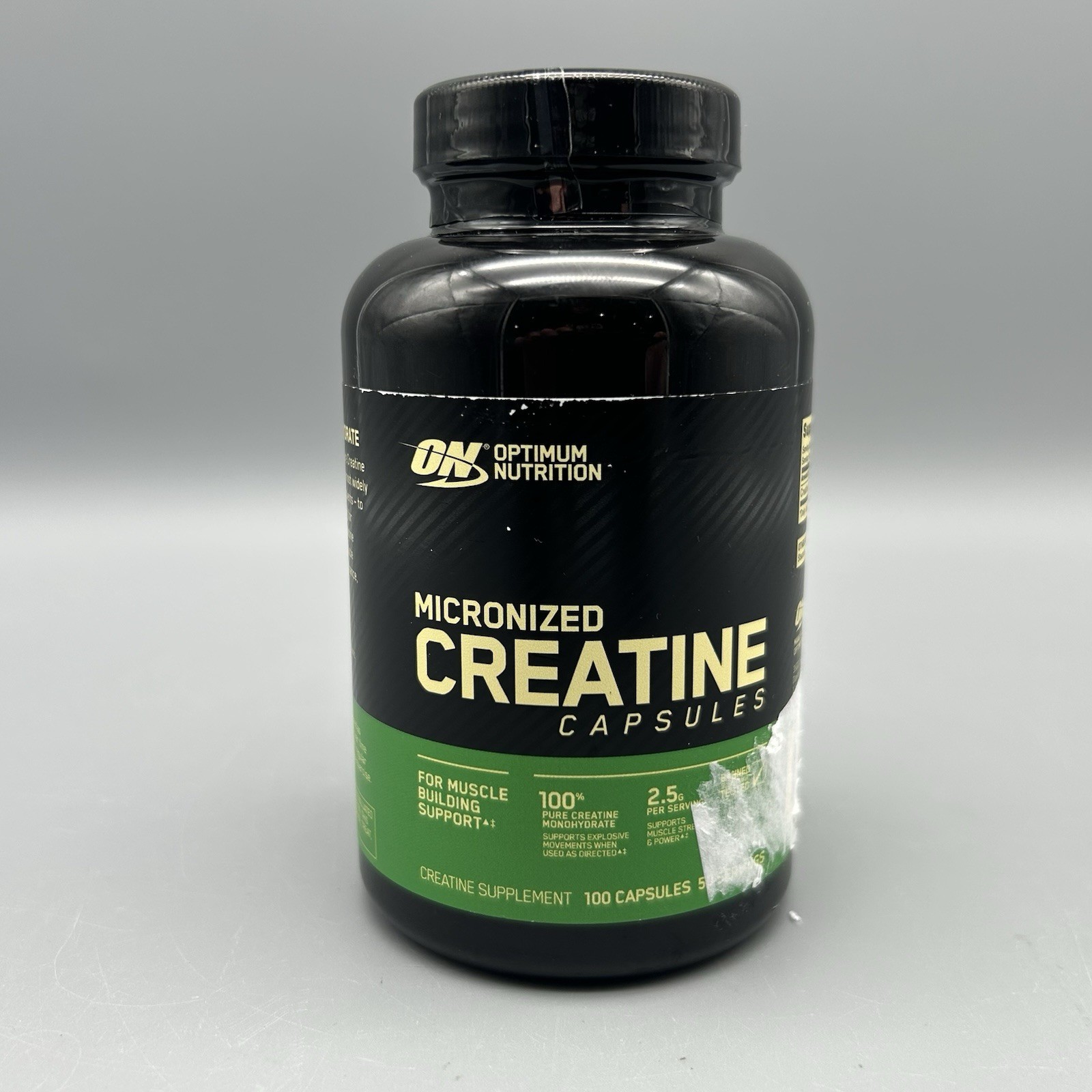 Optimum Nutrition Micronized Creatine Capsules 100 capsules Exp 9/25
