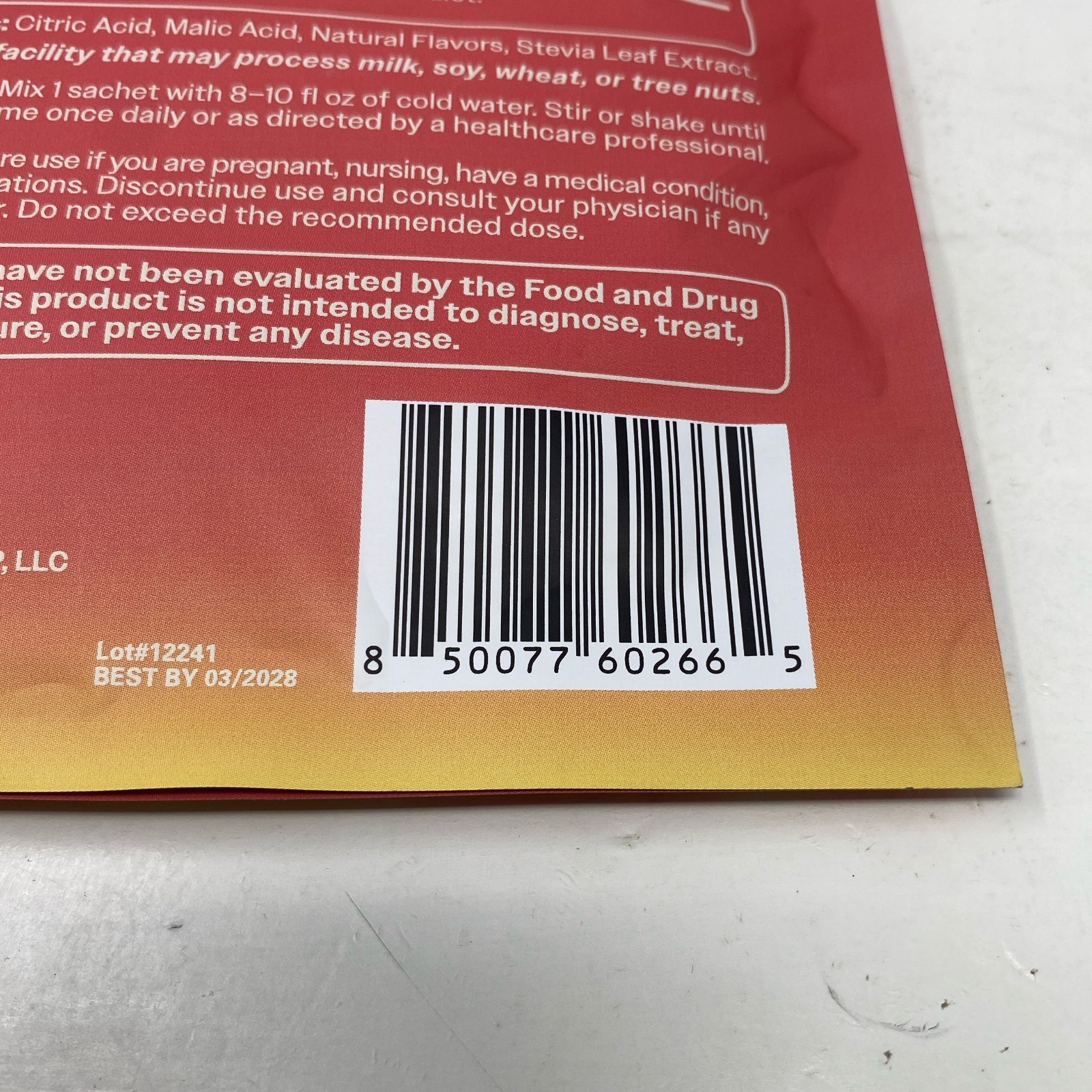 TruHeight Hydration Mix Pink Lemonade 15 Packets Electrolyte Drink