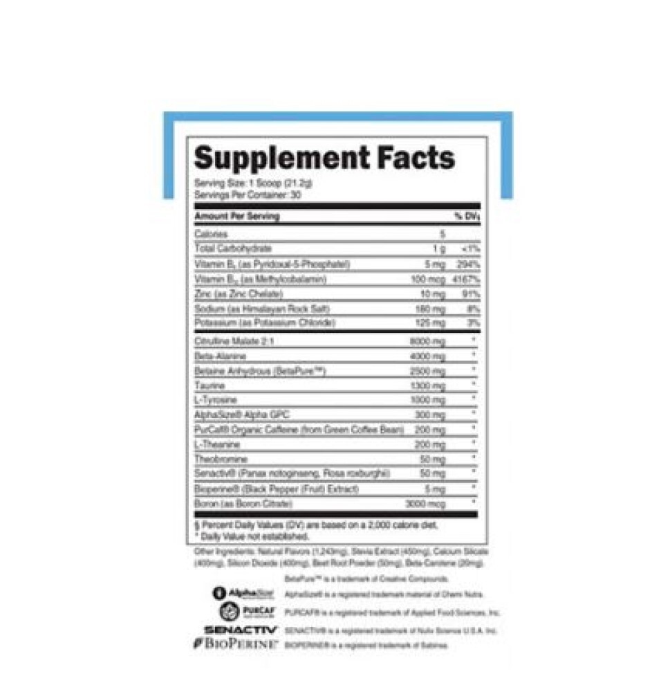 Bulk Pre-Workout Supplements – Tropical Punch (1.55 Lbs. / 30 Servings)