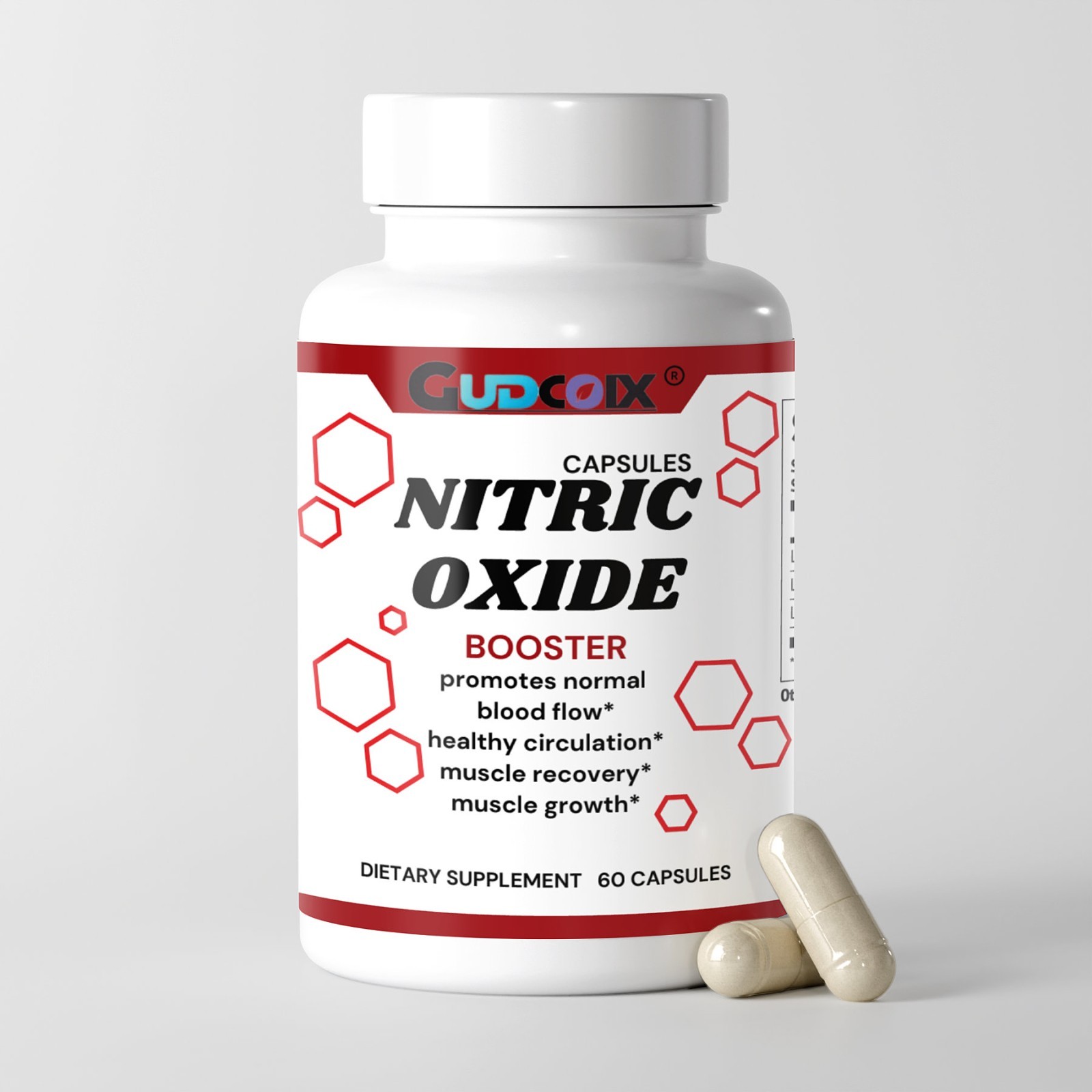 Gudcoix Nitric Oxide Booster for Circulation | L-Arginine & L-Citrulline 60 Caps