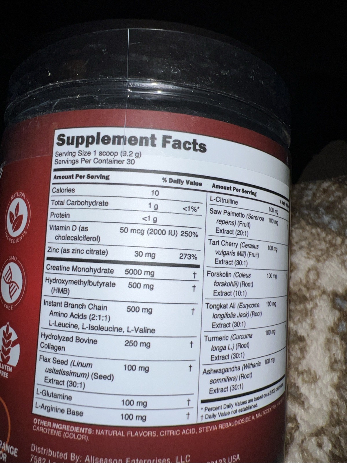 Clean Nutra Muscle Surge Creatine Powder for Men (9.7oz / 275g)
