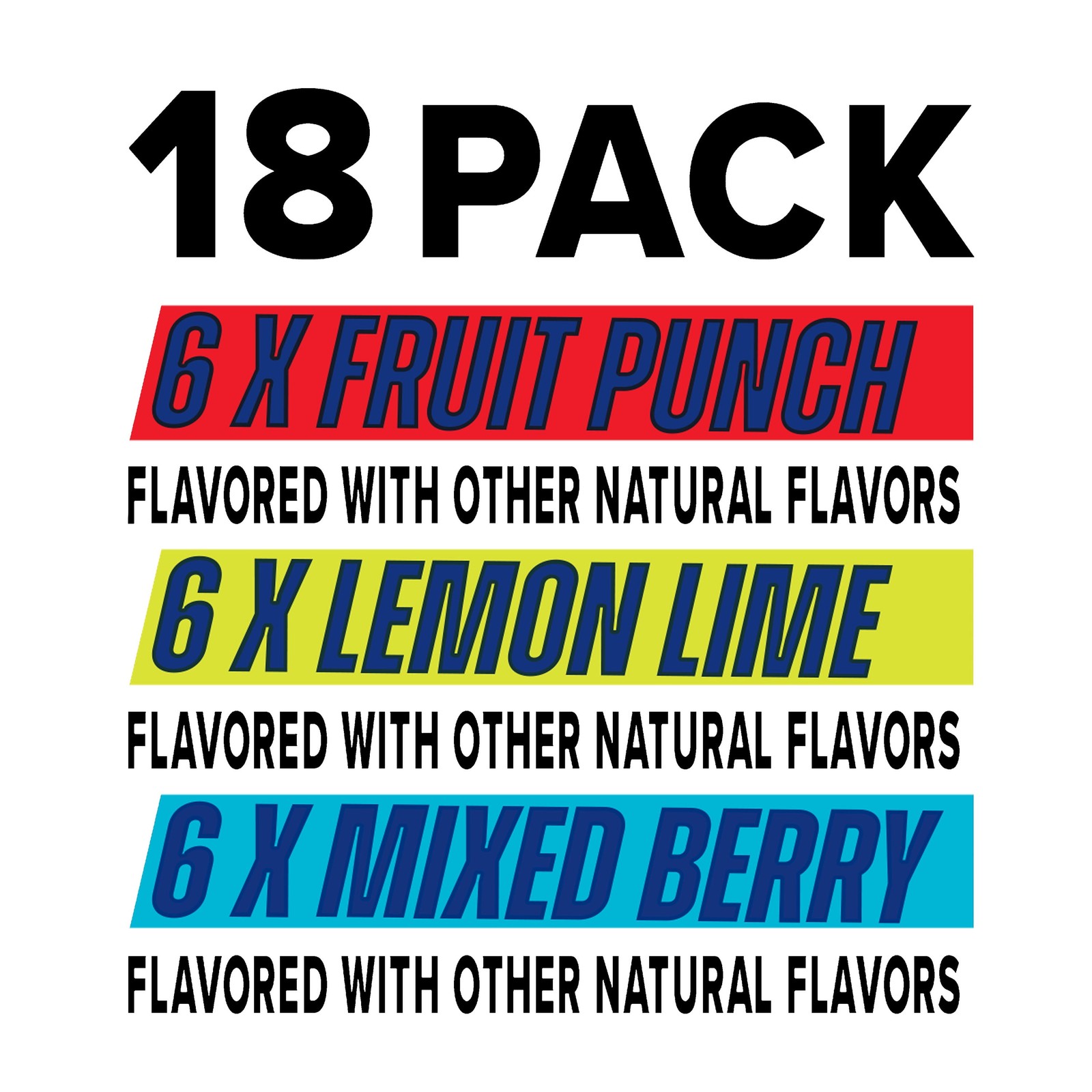 Great Value Sport Hydration Drink, Variety Pack Fruit Punch, 12 fl oz, 18 Pack