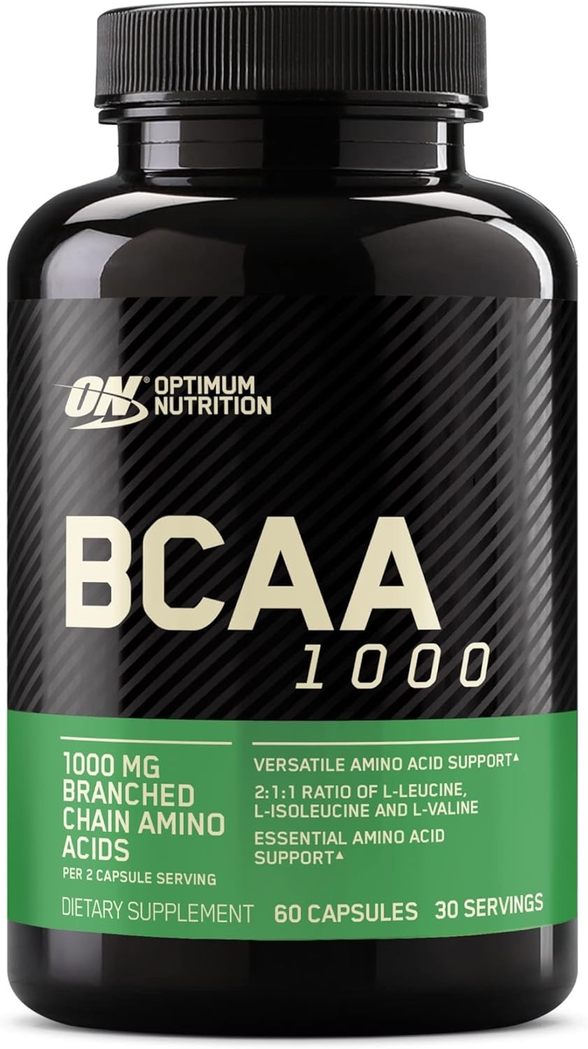 BCAA Capsules 1000mg – Keto Essential Amino Acids, 60 Easy-to-Swallow Capsules