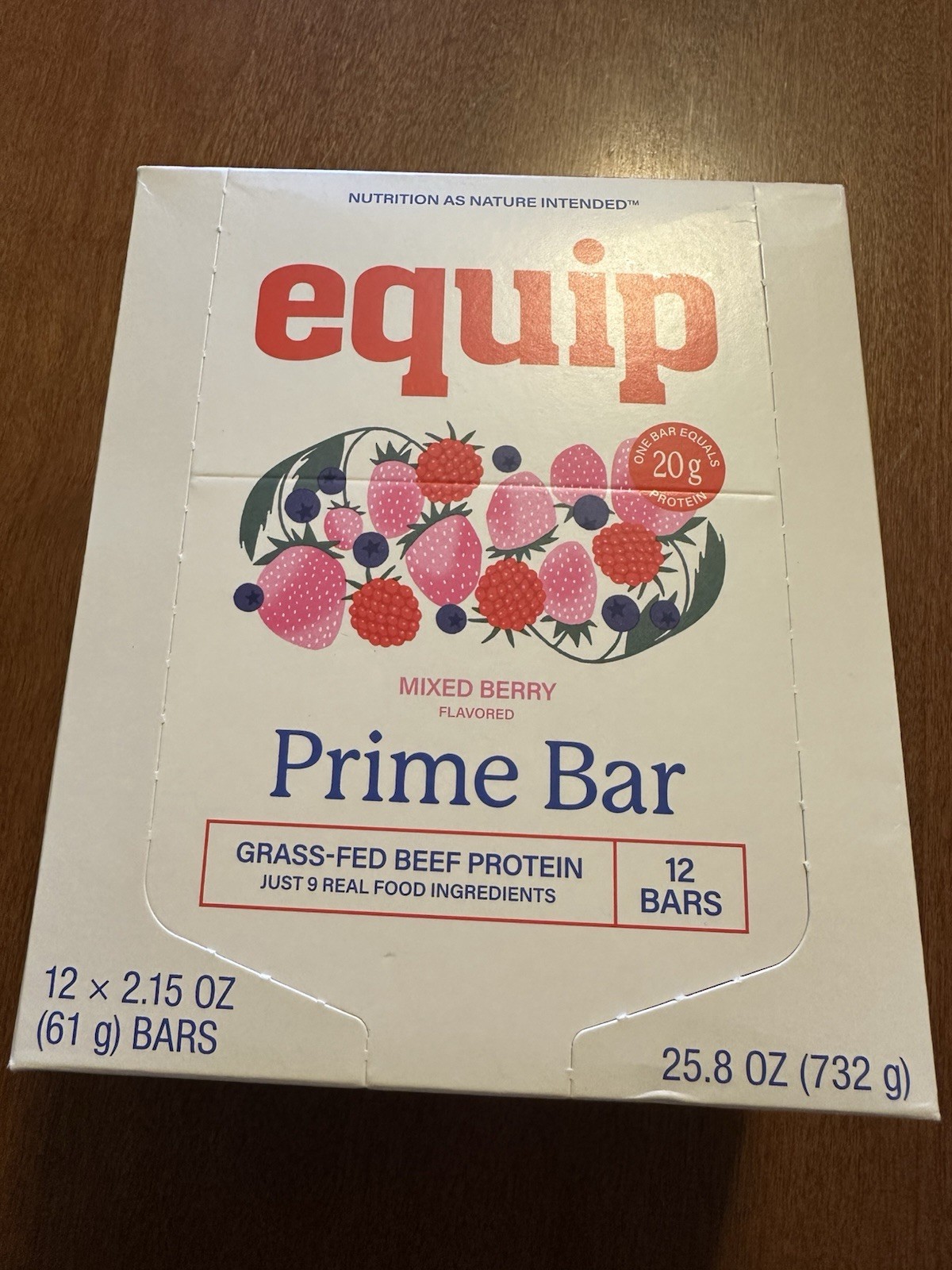 Equip Prime Bar Mixed Berry Protein Bars 12 Pack – Ships Next Business Day!