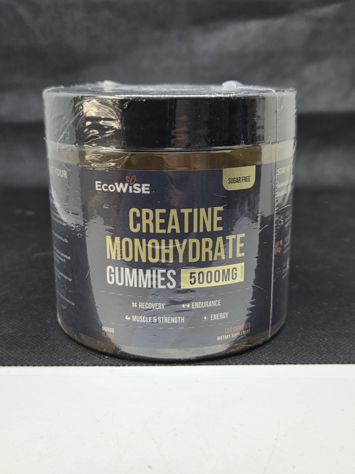 EcoWise Wellness Creatine Monohydrate 5g Mango Chewables 120ct