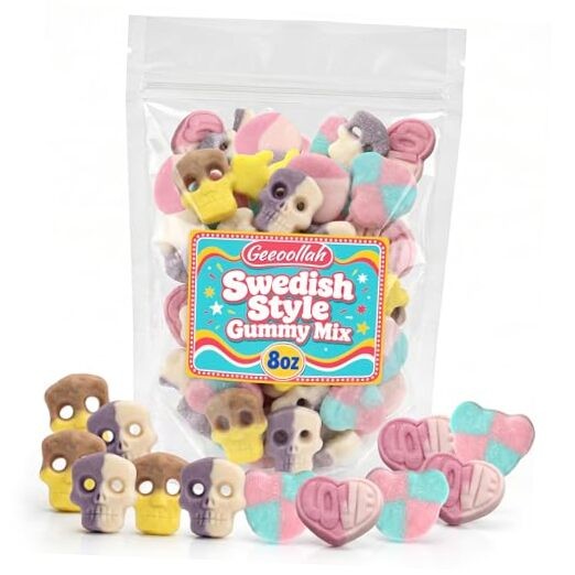 Sour Gummy Candy Mix – Geeoollah – Swedish Style Vegan Gelatin Free Skulls