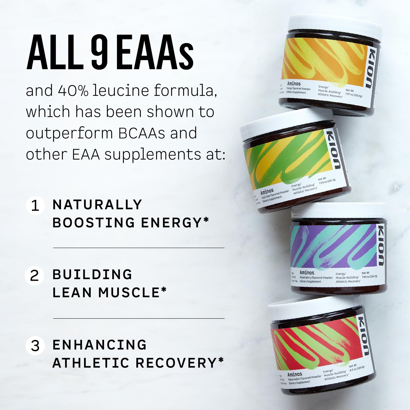 Kion Aminos Essential Amino Acids Supplement Amino Acid Powder, Amino Energy…