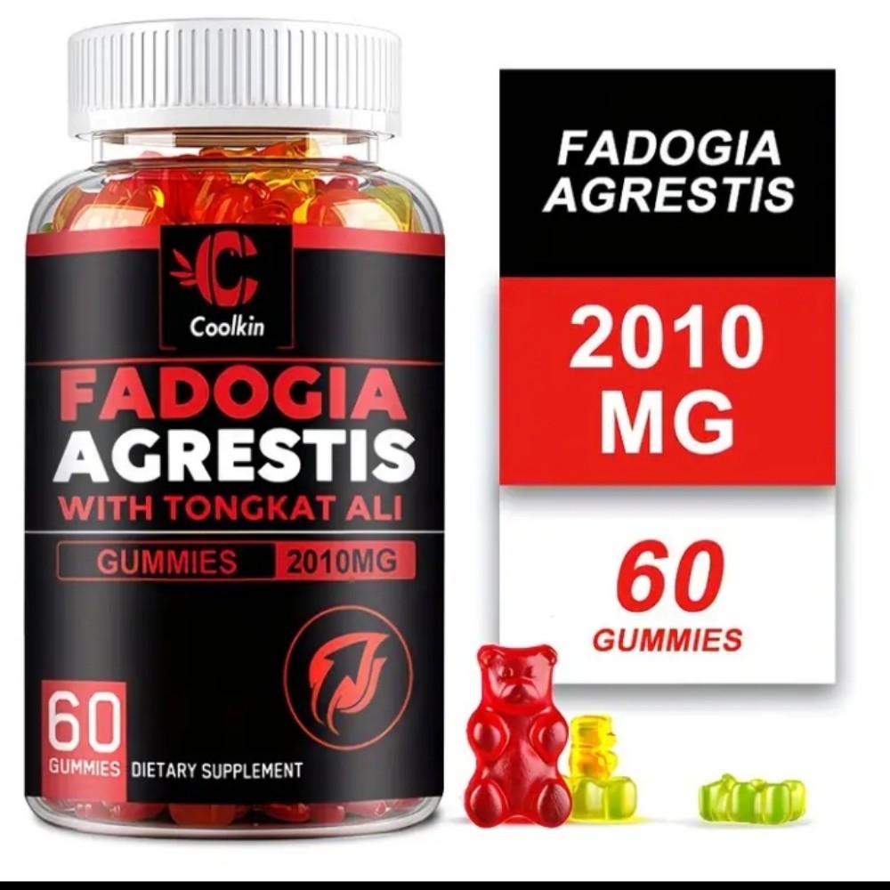 Fadogia Agretis Tongkat Gummies 1 Month Supply for Vigor Test Booster+ Endurance