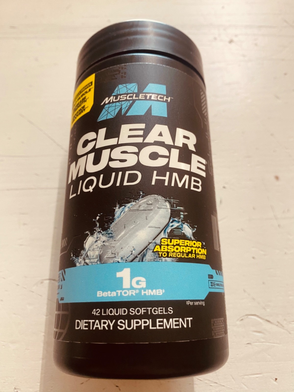 Clear Muscle LIQUID HMB Muscletech 42 Softgels brand new