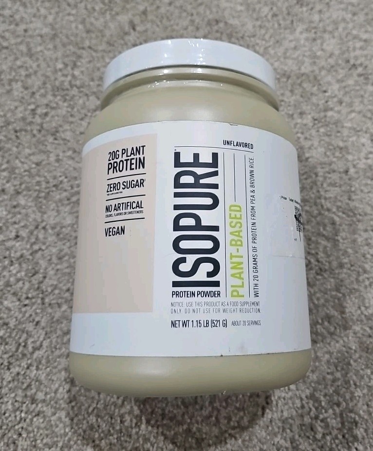 Vegan Protein Powder Unflavored from Isopure, Gluten Free, Keto, Sugar Free,