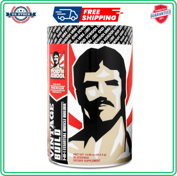 Vintage Build Post-Workout Recovery Powder–Muscle Growth, BCAAs, Creatine, 388g