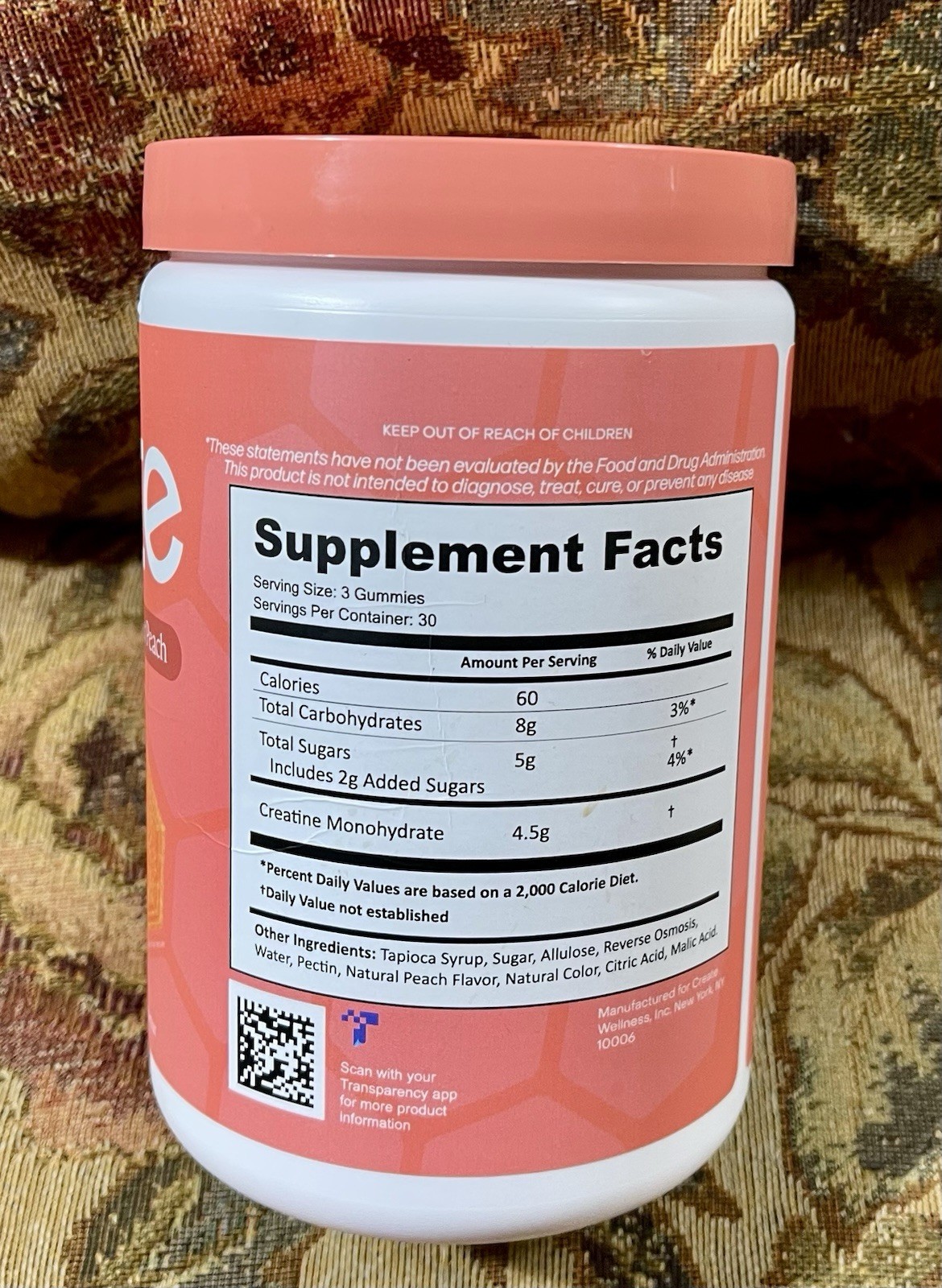Creatine Monohydrate Gummies for Men & Women, Boost Focus, Strength, and Endu…