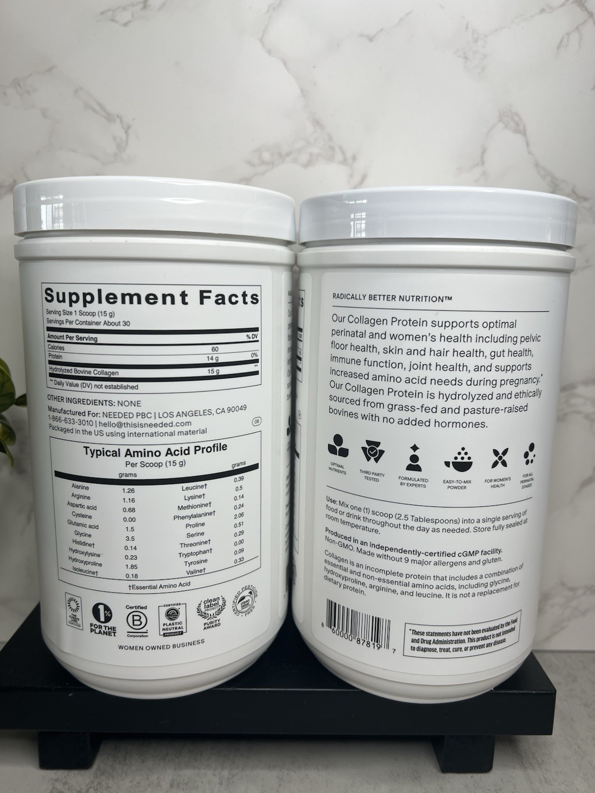 NEEDED. Collagen Protein Powder Unflavored Easy-Mix 2 Pack! 15.9oz Exp 05/27