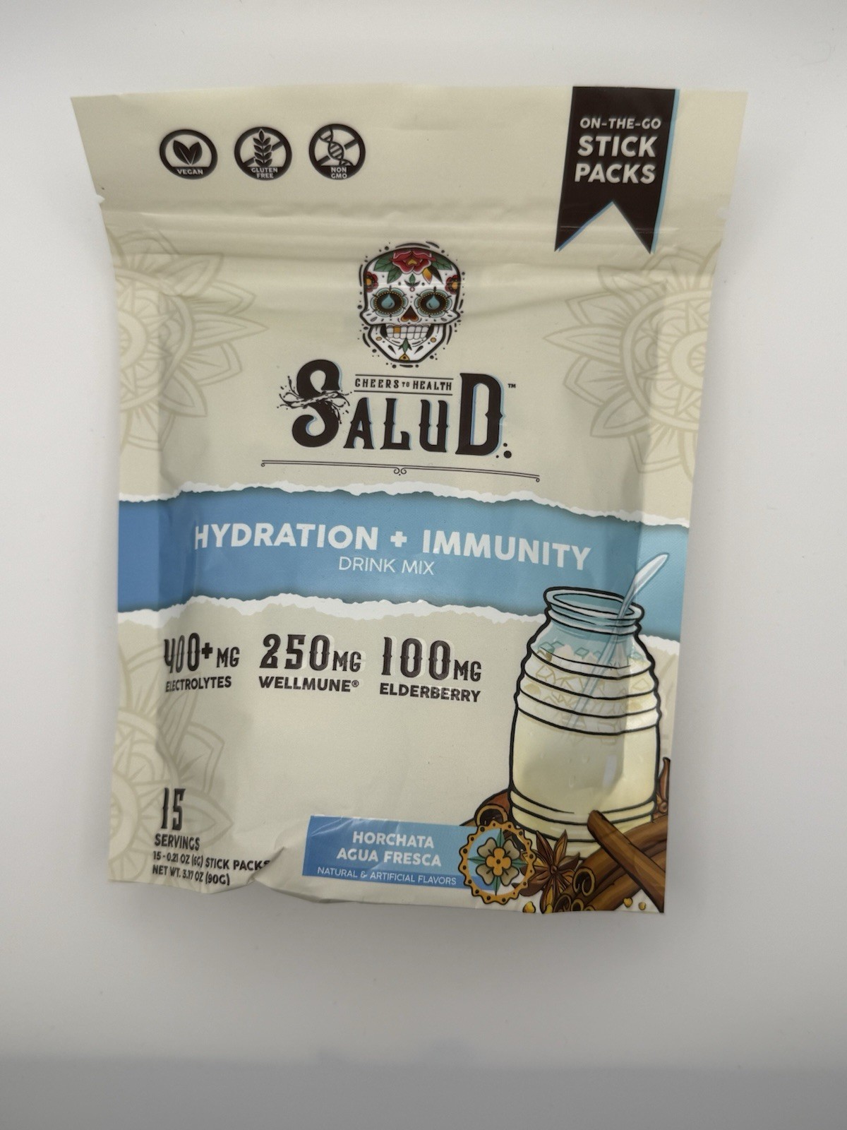 Salud Hydration + Immunity Horchata 15 Stick Packs